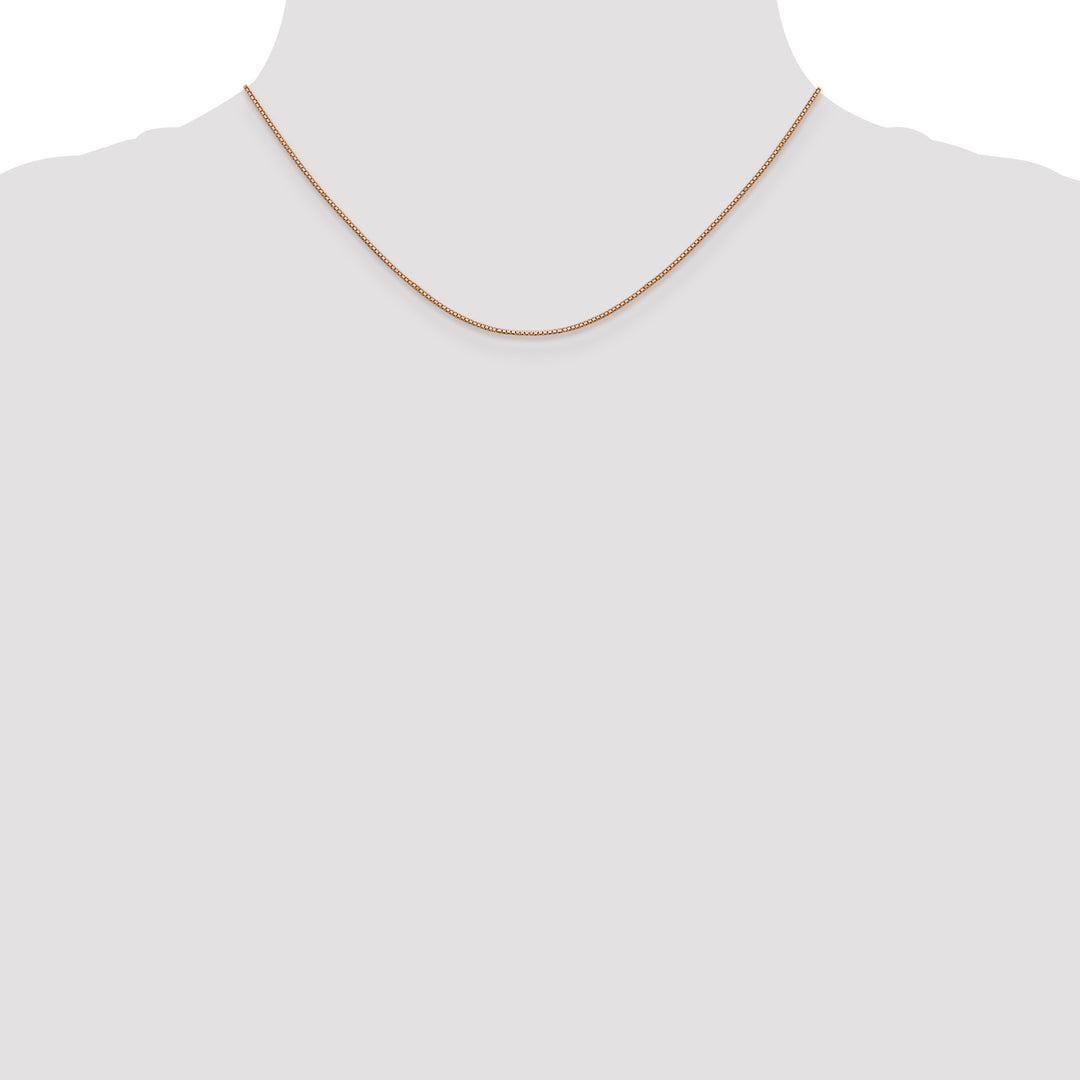 14k Rose Gold .9mm Box Chain