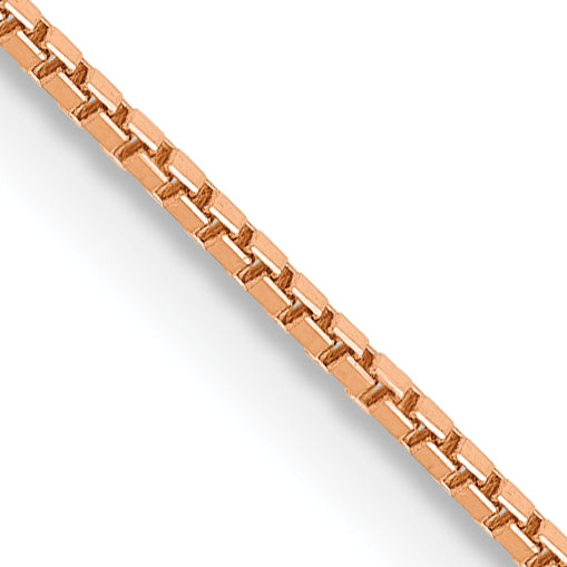 14k Rose Gold .9mm Box Chain