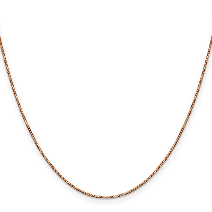 14k Rose Gold .9mm Box Chain