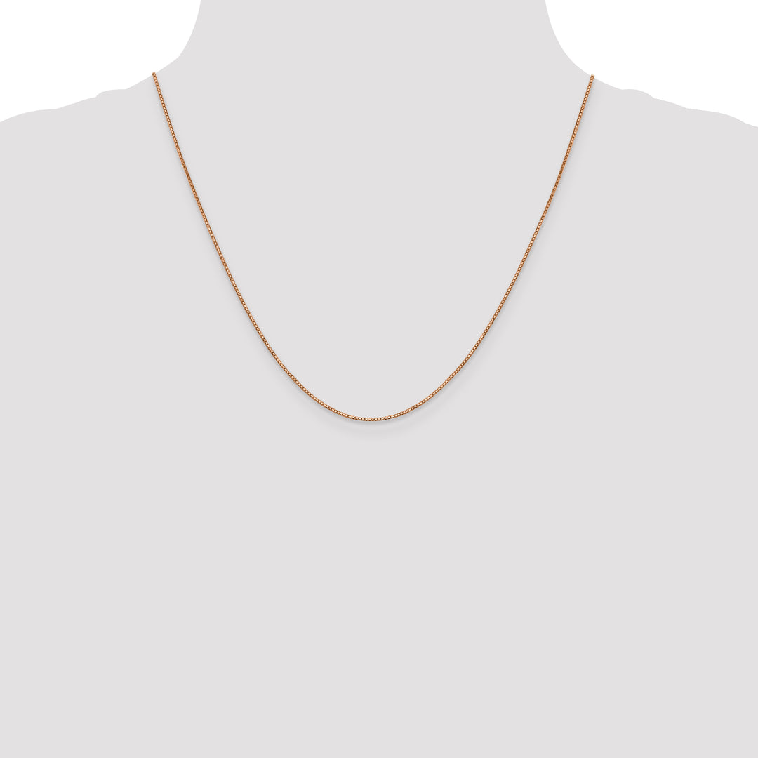 14k Rose Gold .9mm Box Chain