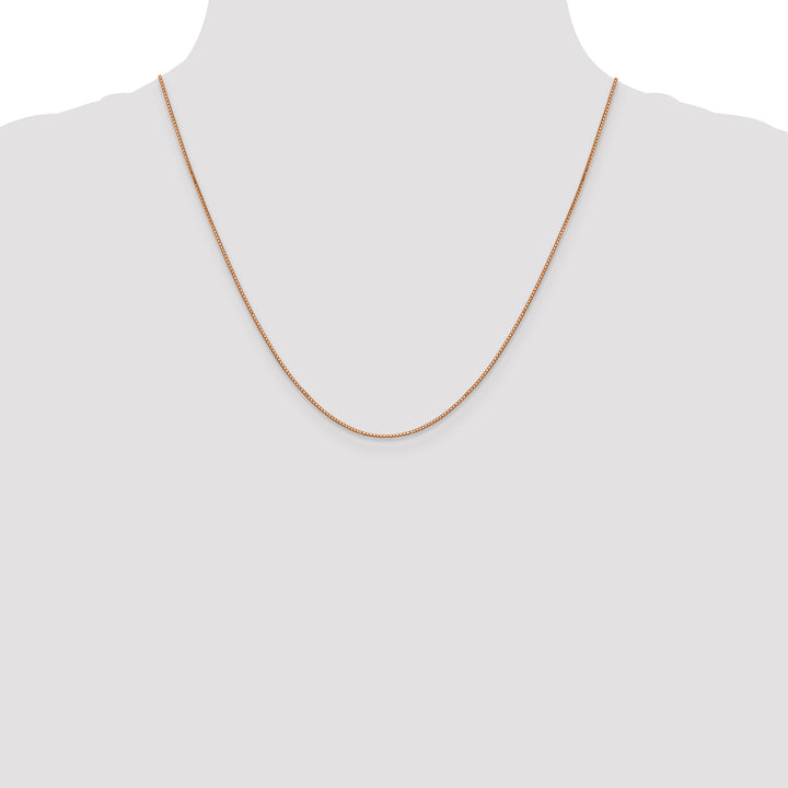 14k Rose Gold .9mm Box Chain