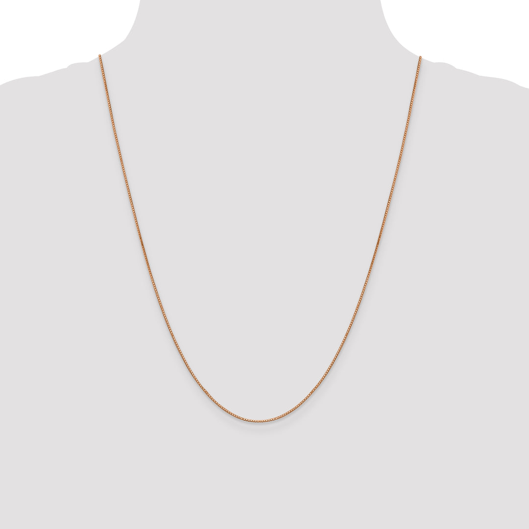 14k Rose Gold .9mm Box Chain