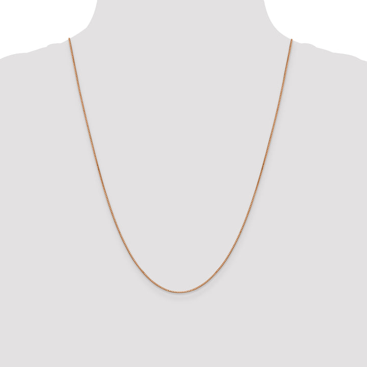 14k Rose Gold .9mm Box Chain