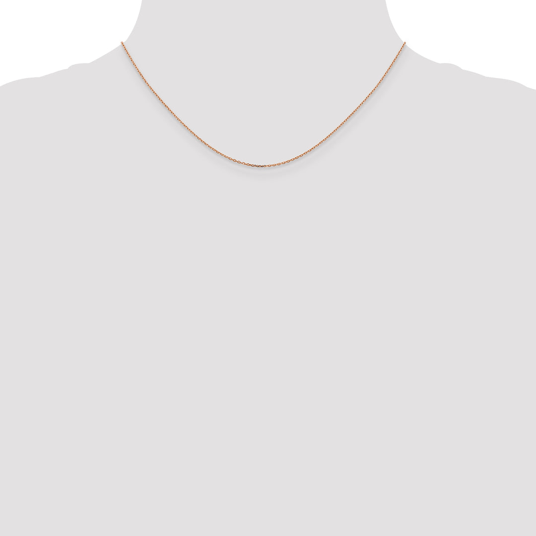 14k Rose Gold 1.0mm D/C Cable Chain