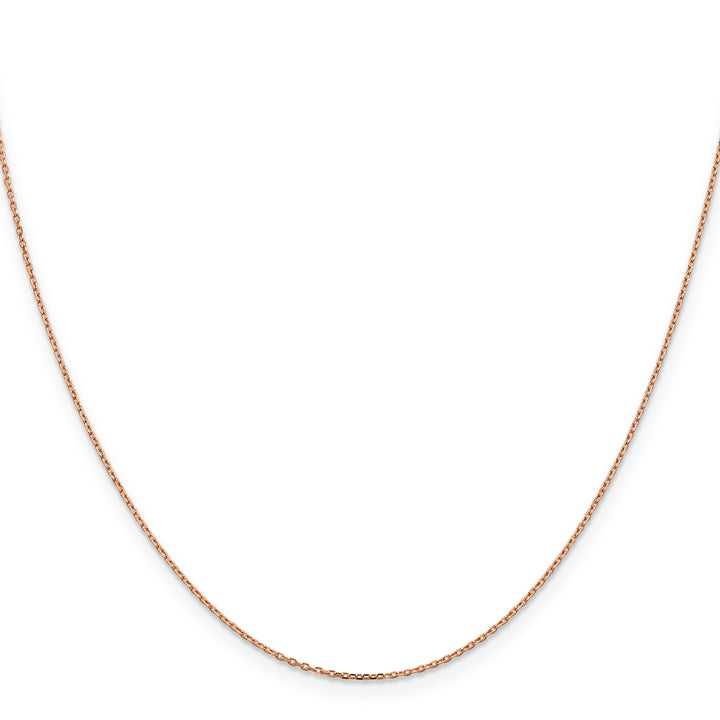 14k Rose Gold 1.0mm D/C Cable Chain