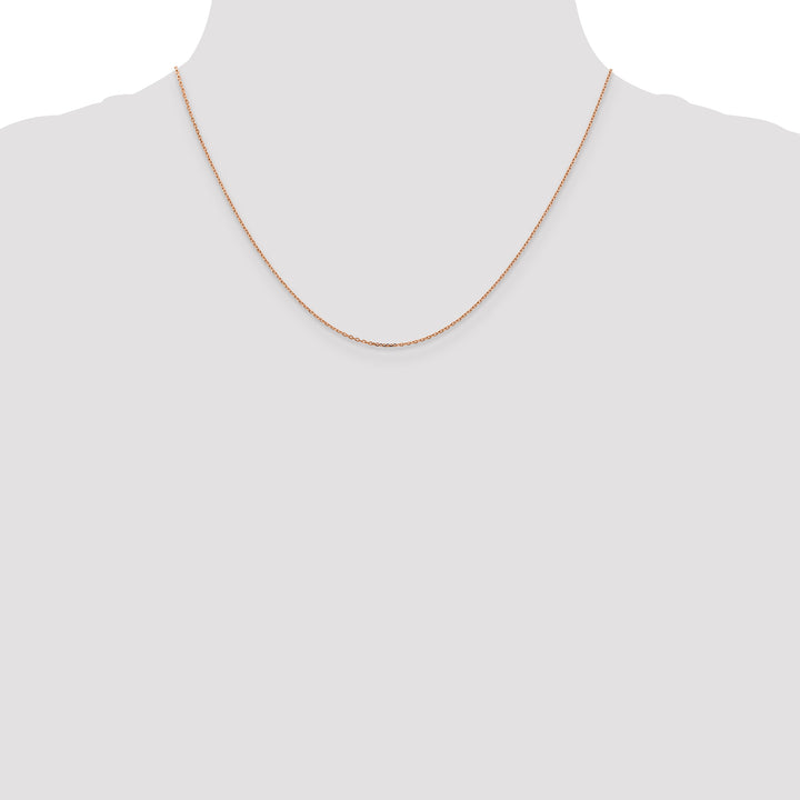 14k Rose Gold 1.0mm D/C Cable Chain