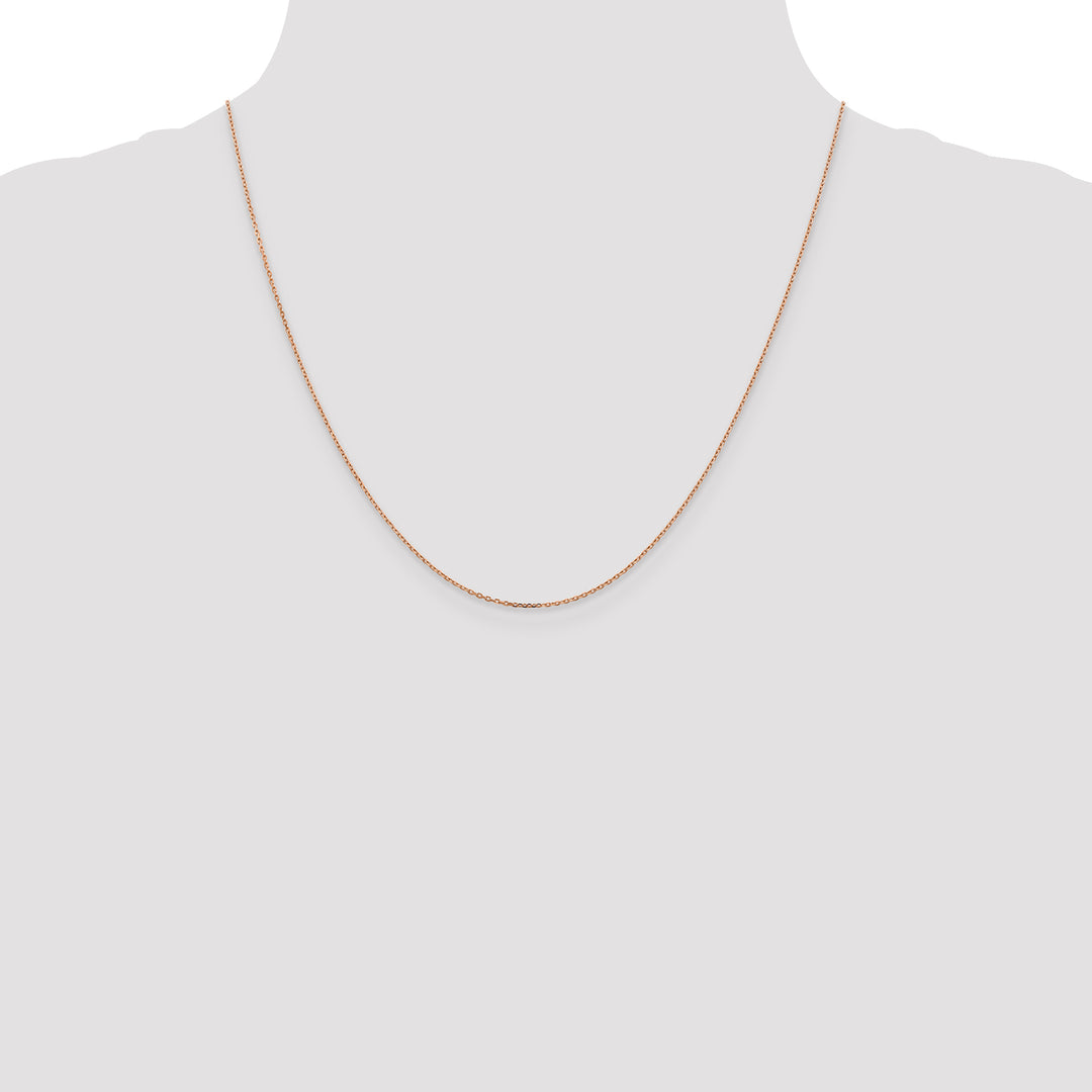 14k Rose Gold 1.0mm D/C Cable Chain