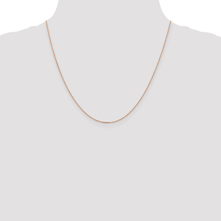 14k Rose Gold 1.0mm D/C Cable Chain