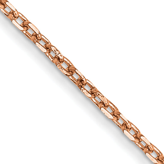 14k Rose Gold 1.0mm D/C Cable Chain