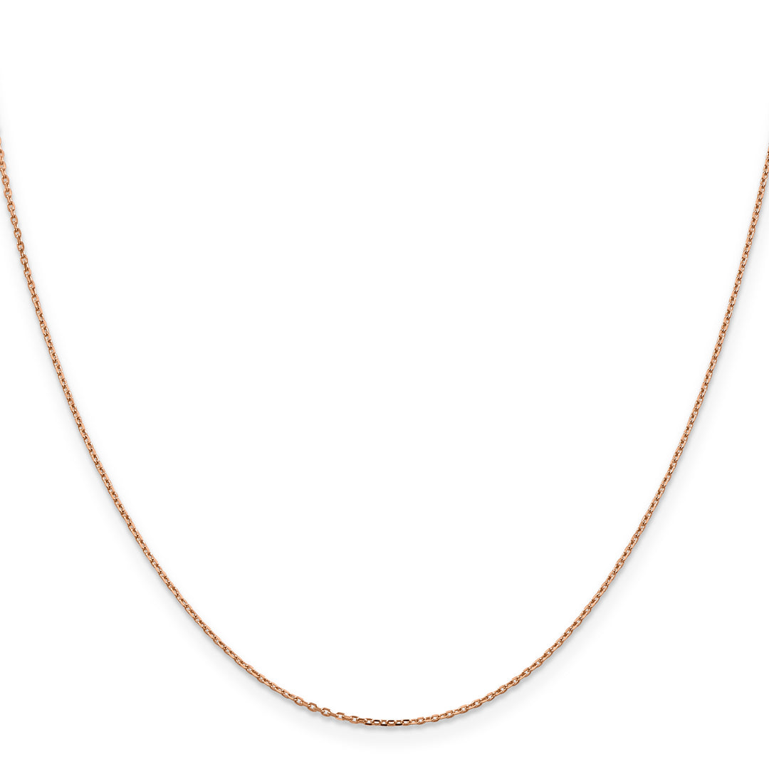 14k Rose Gold 1.0mm D/C Cable Chain