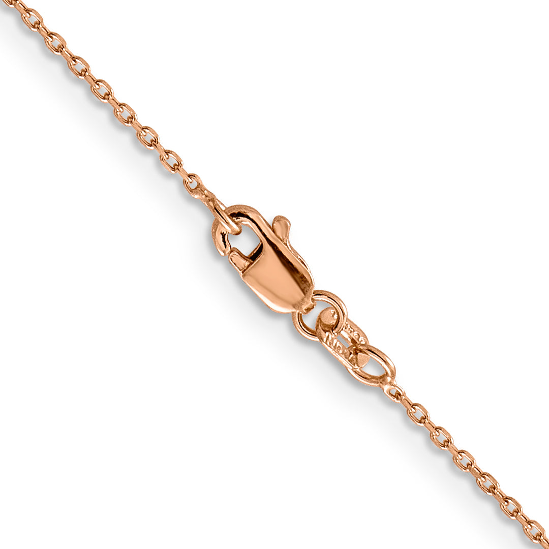 14k Rose Gold 1.0mm D/C Cable Chain