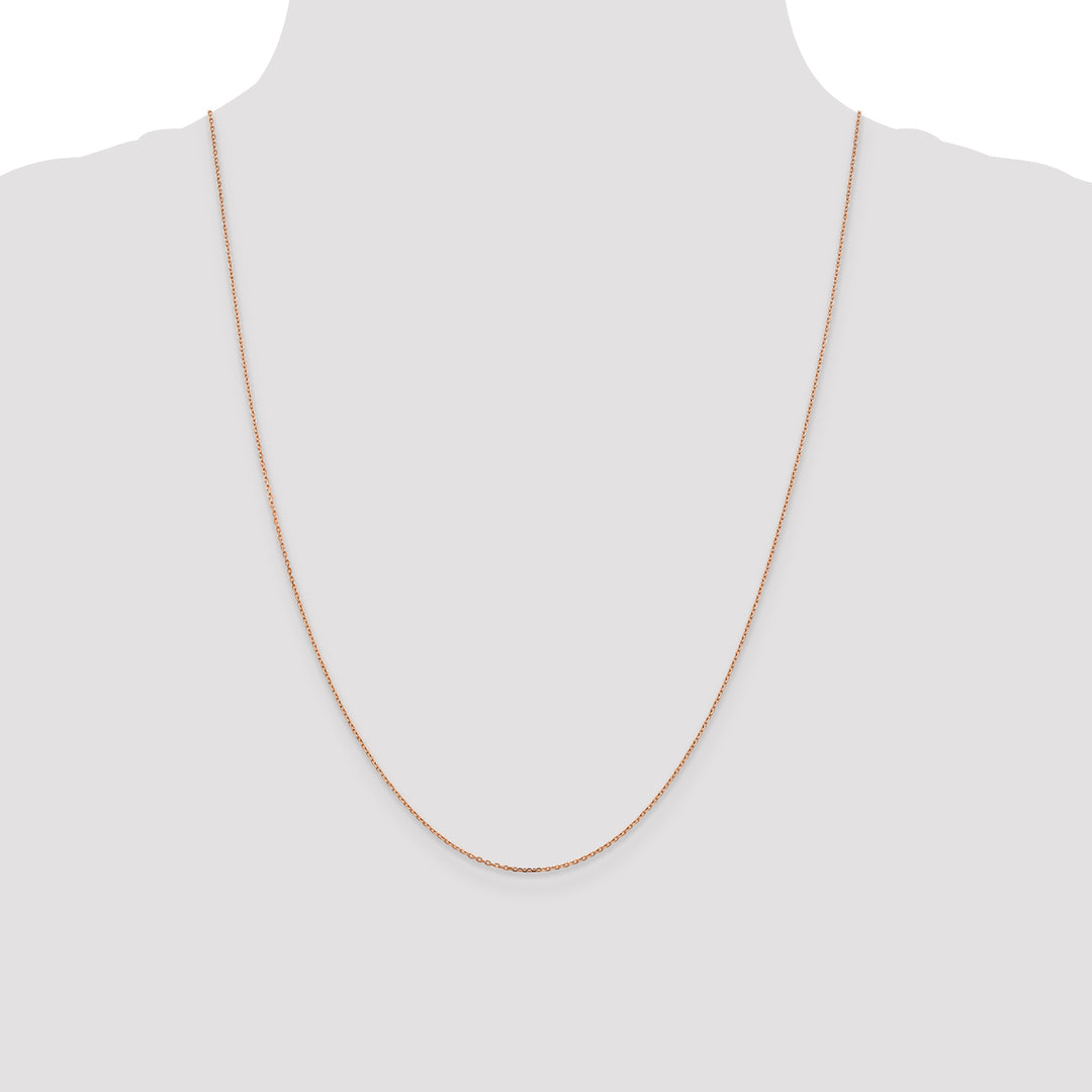 14k Rose Gold 1.0mm D/C Cable Chain