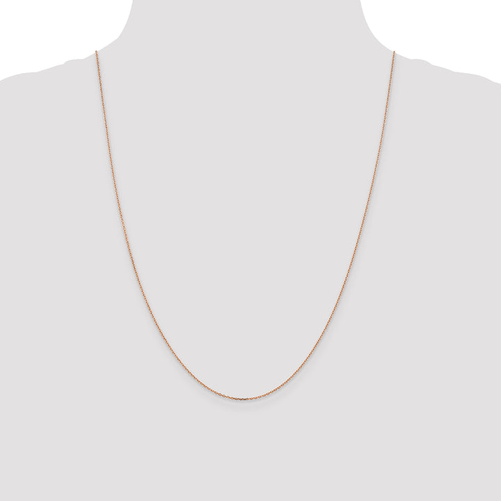 14k Rose Gold 1.0mm D/C Cable Chain