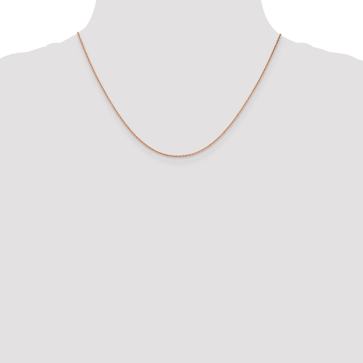 14k Rose Gold 1.4mm D/C Cable Chain