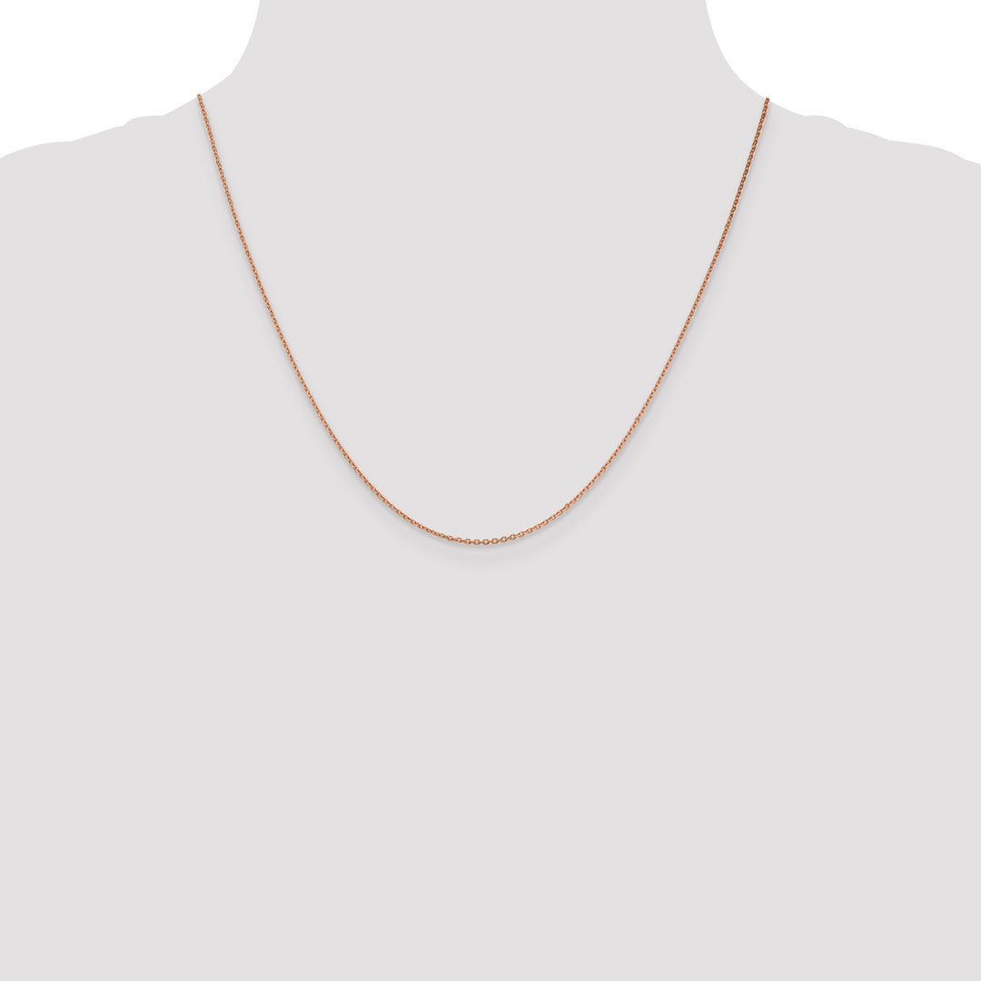 14k Rose Gold 1.4mm D/C Cable Chain