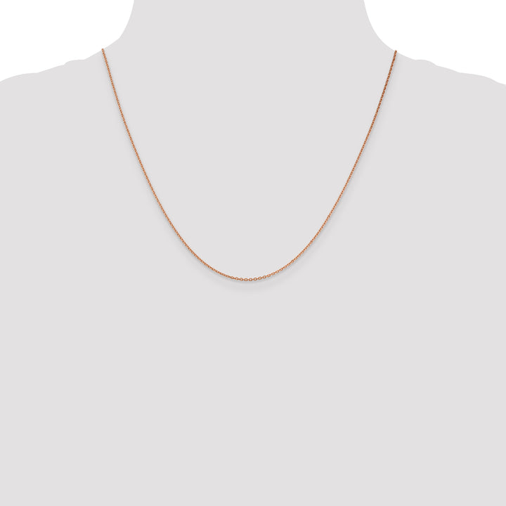 14k Rose Gold 1.4mm D/C Cable Chain