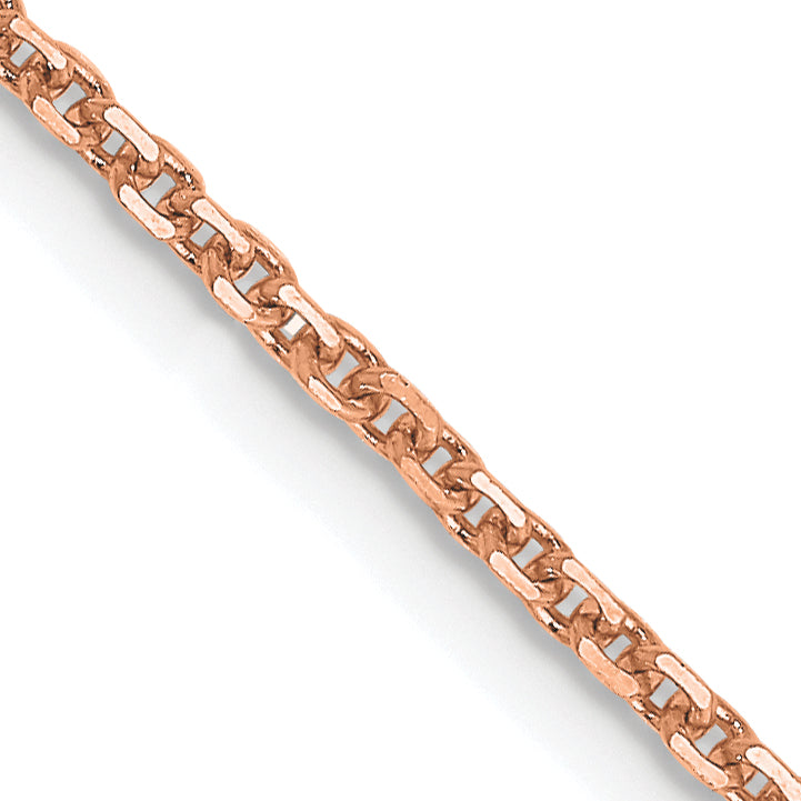 14k Rose Gold 1.4mm D/C Cable Chain