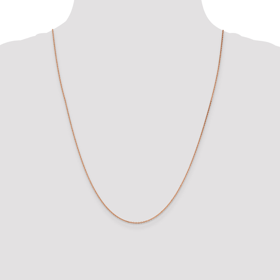14k Rose Gold 1.4mm D/C Cable Chain