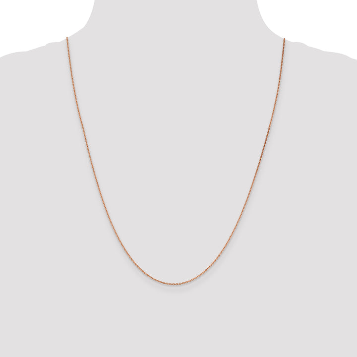 14k Rose Gold 1.4mm D/C Cable Chain