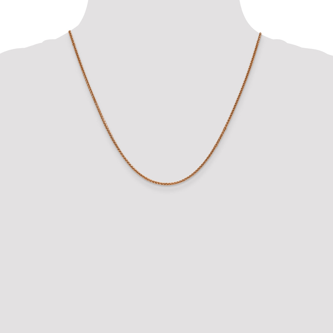 14k Rose Gold 1.7mm D/C Spiga Chain