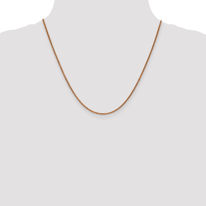 14k Rose Gold 1.7mm D/C Spiga Chain