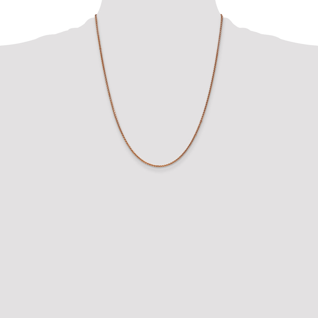 14k Rose Gold 1.7mm D/C Spiga Chain