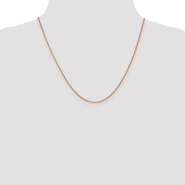 14k Rose Gold 1.0mm Box Chain