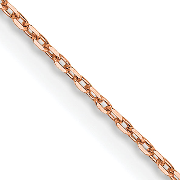 14k Rose Gold .8mm D/C Cable Chain
