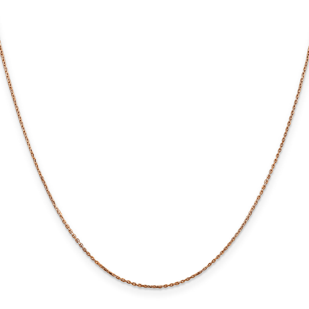 14k Rose Gold .8mm D/C Cable Chain