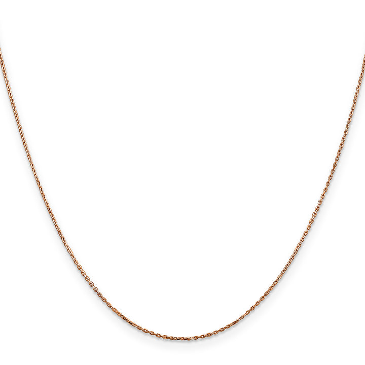 14k Rose Gold .8mm D/C Cable Chain