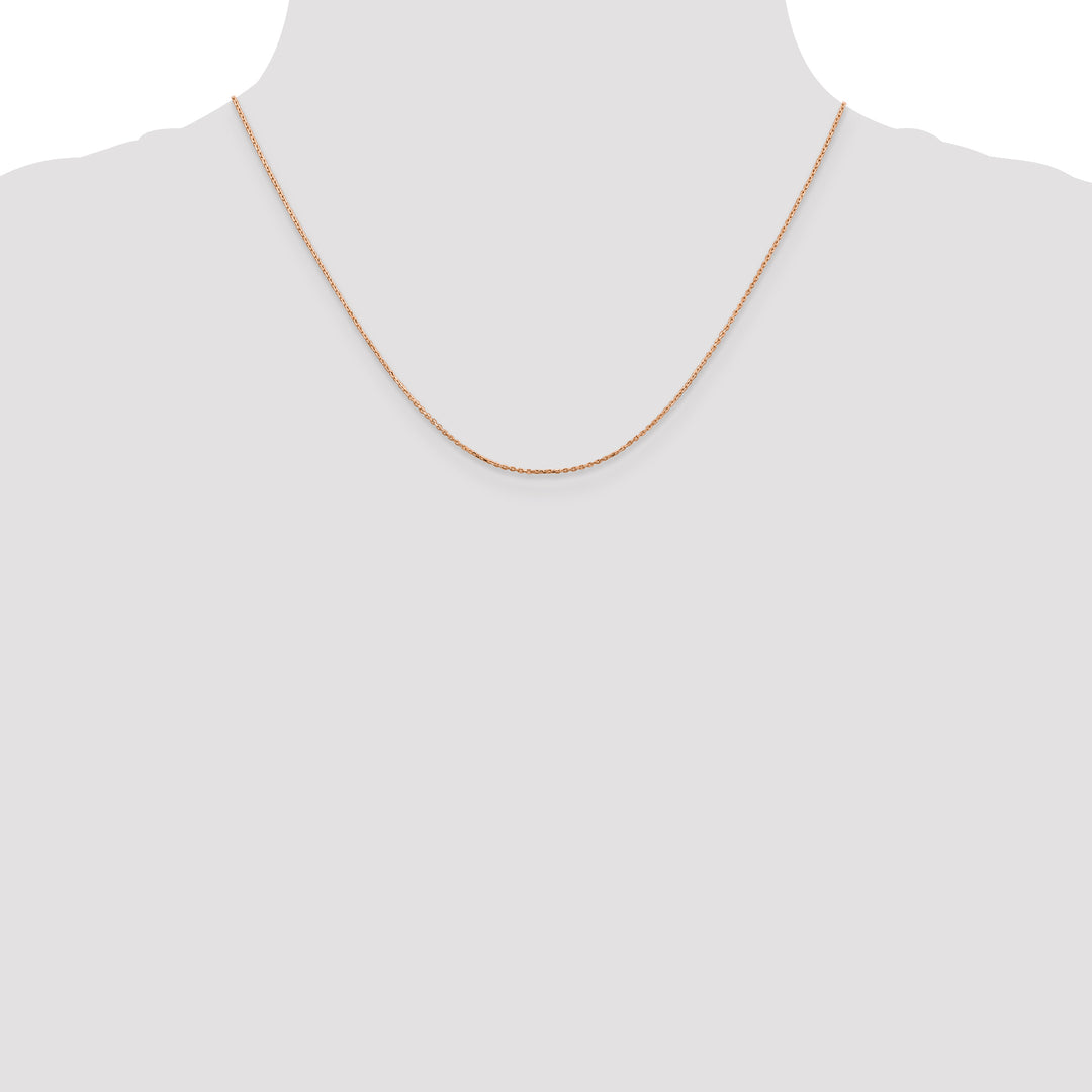 14k Rose Gold .8mm D/C Cable Chain