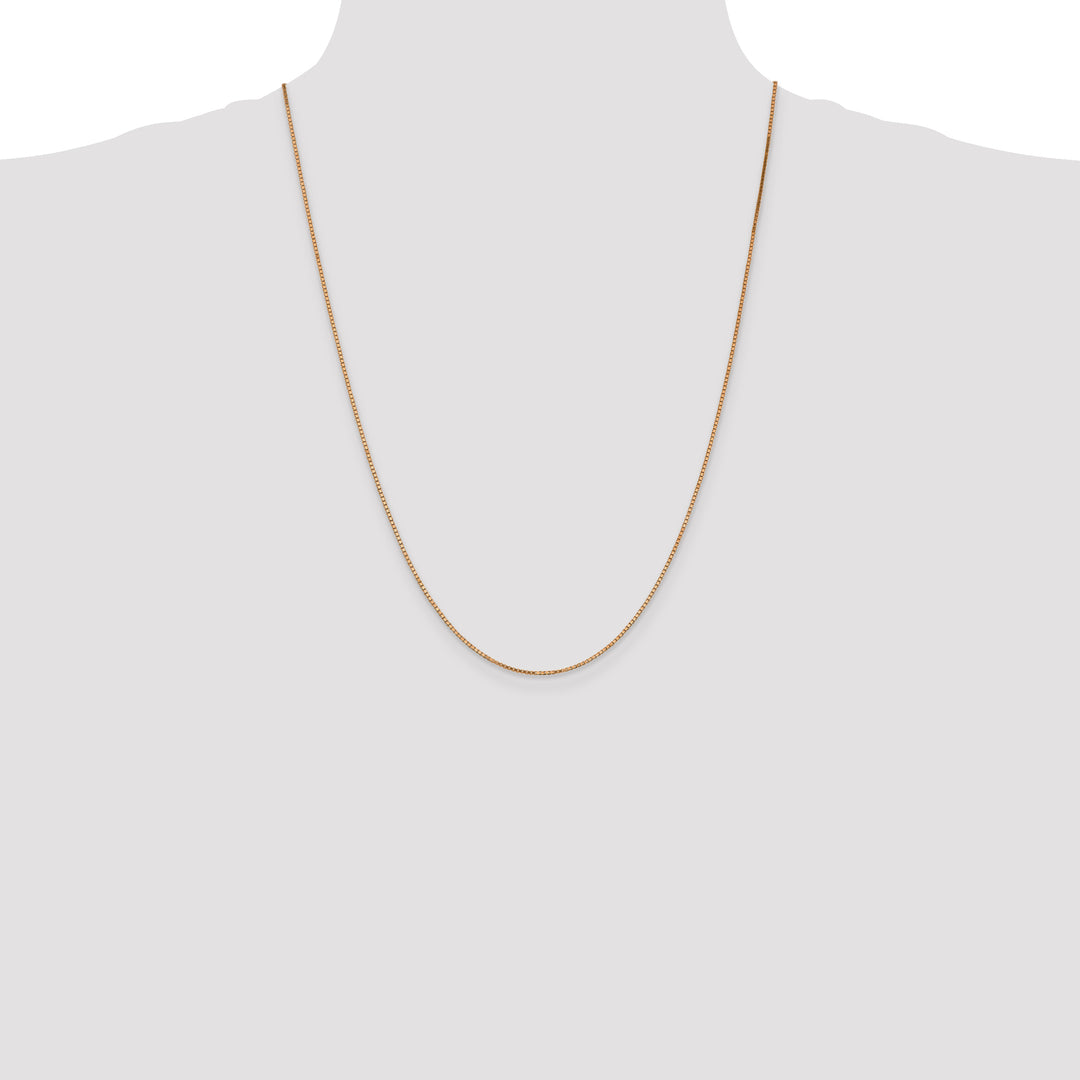14k Rose Gold 1.10mm Box Chain