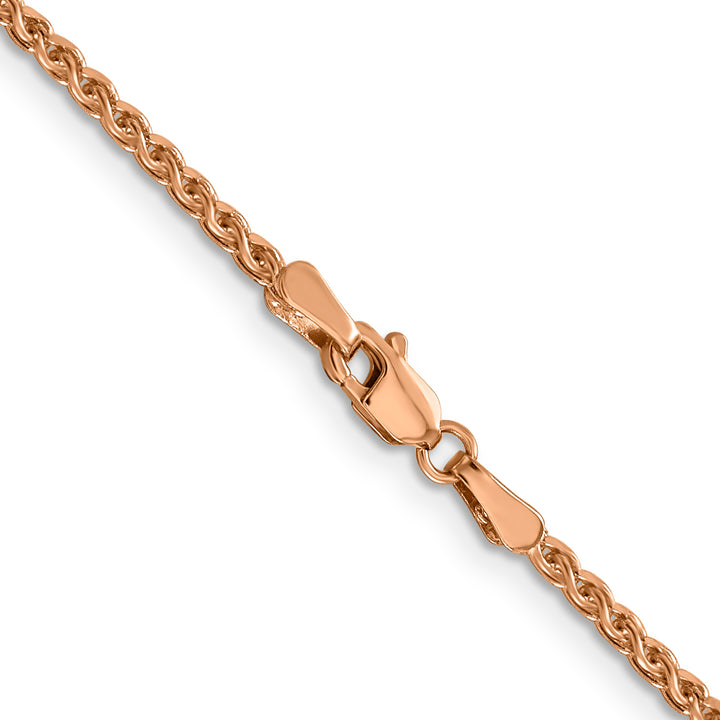 14k Rose Gold 2.1mm D/C Spiga Chain