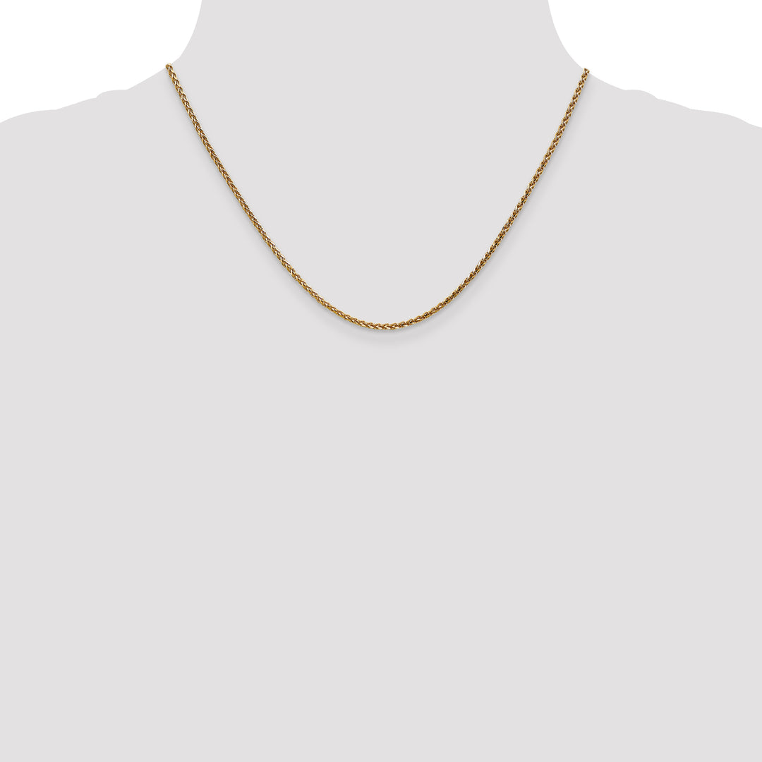 14k Rose Gold 2.1mm D/C Spiga Chain