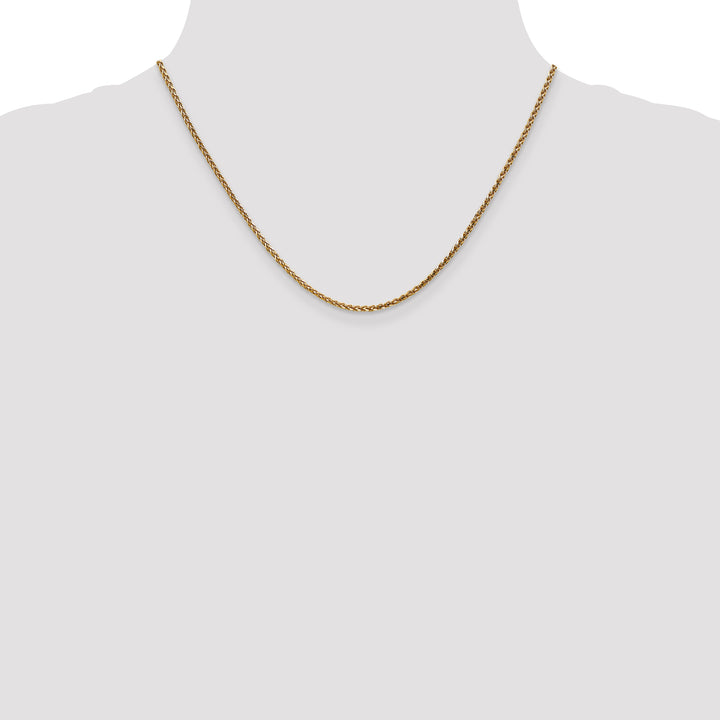 14k Rose Gold 2.1mm D/C Spiga Chain
