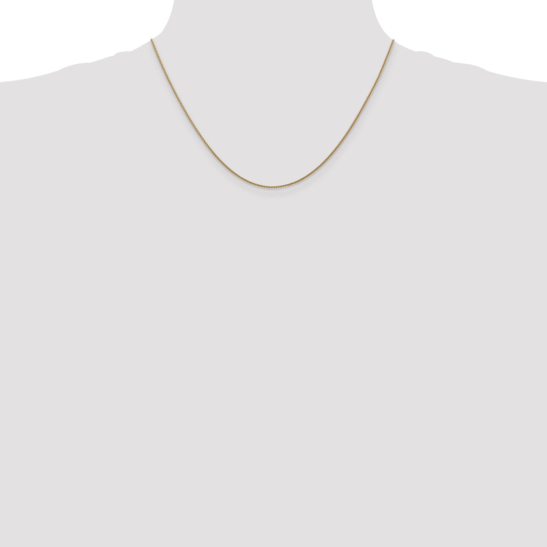 14k Rose Gold 1.05mm D/C Spiga Chain