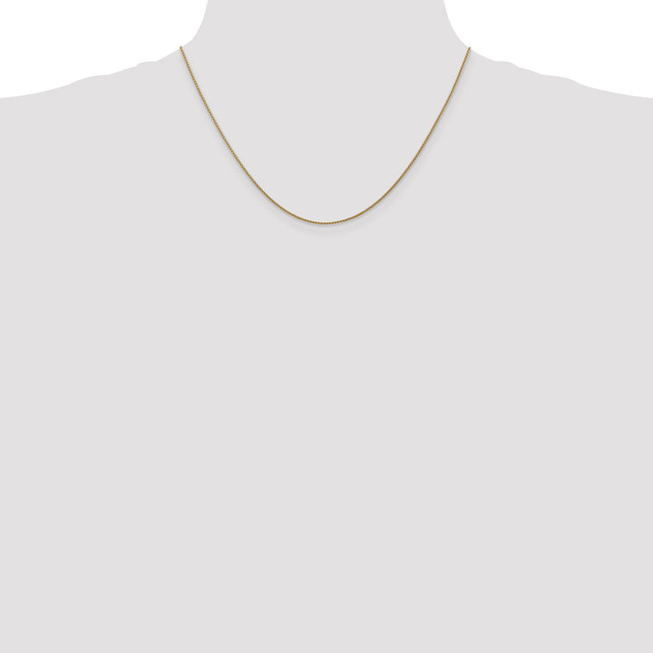 14k Rose Gold 1.05mm D/C Spiga Chain