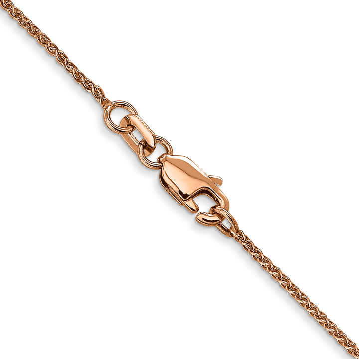 14k Rose Gold 1.05mm D/C Spiga Chain