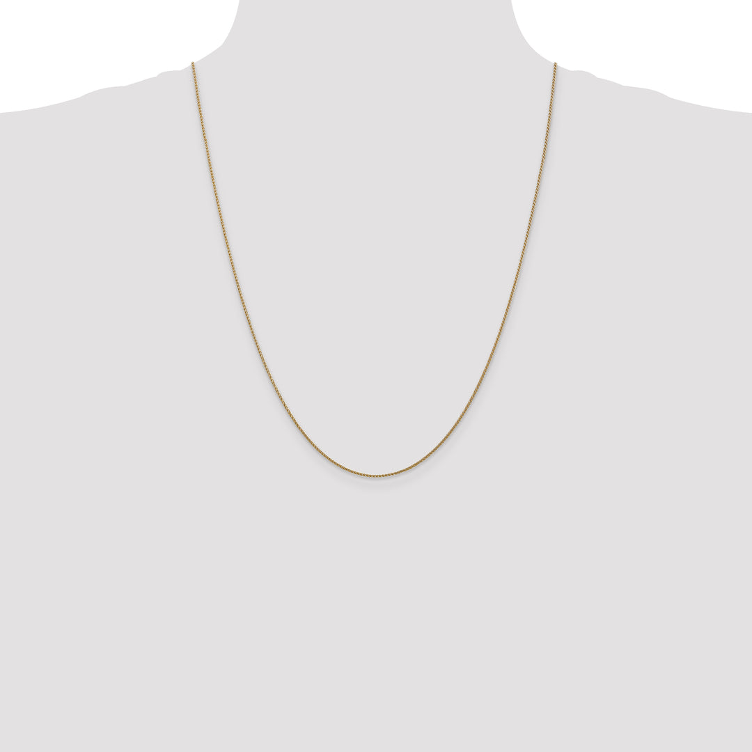 14k Rose Gold 1.05mm D/C Spiga Chain