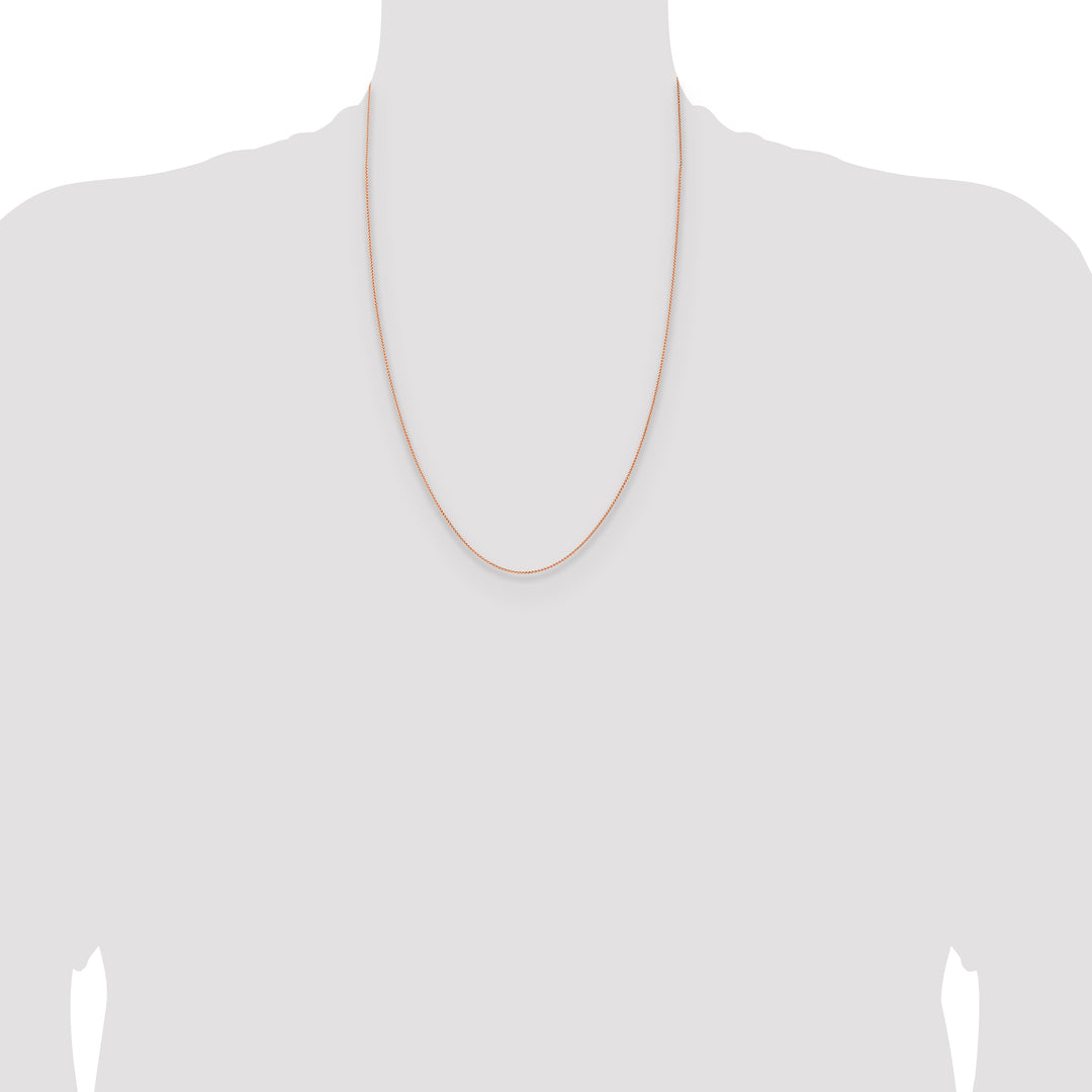14k Rose Gold 1.05mm Solid Polished Spiga Chain