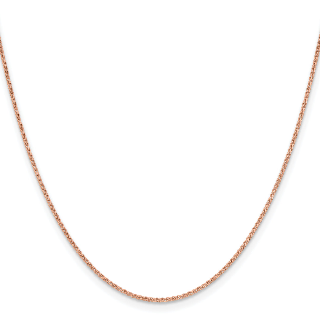 14k Rose Gold 1.25mm Solid Polished Spiga Chain