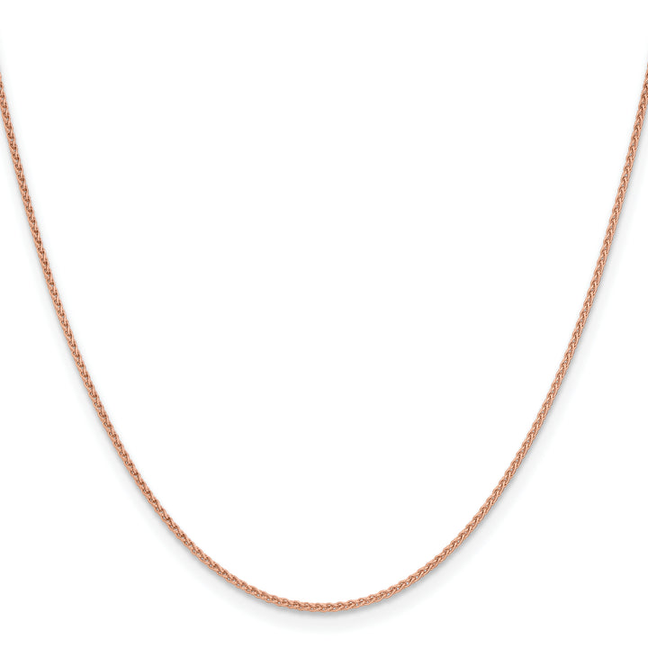 14k Rose Gold 1.25mm Solid Polished Spiga Chain