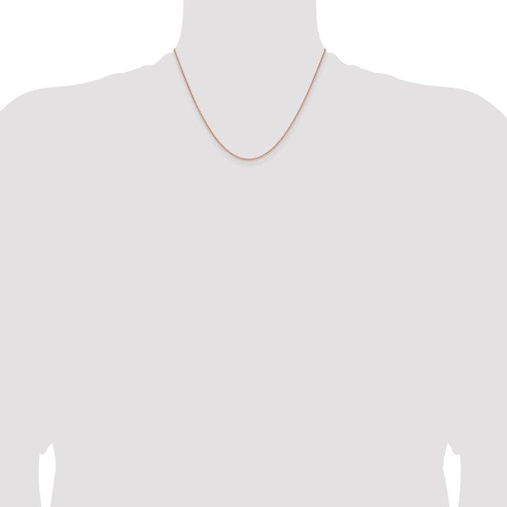 14k Rose Gold 1.25mm Solid Polished Spiga Chain