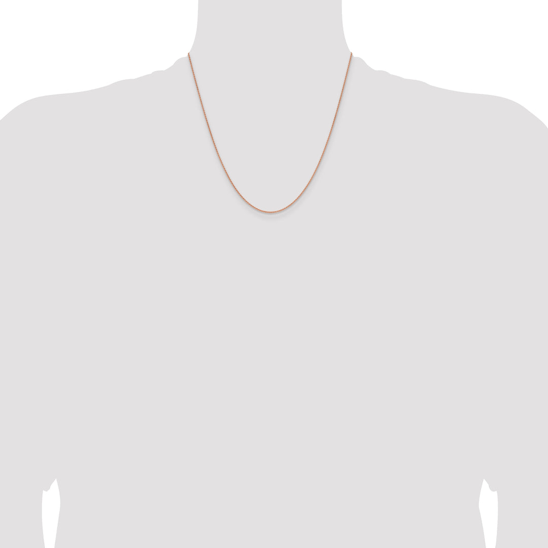 14k Rose Gold 1.25mm Solid Polished Spiga Chain
