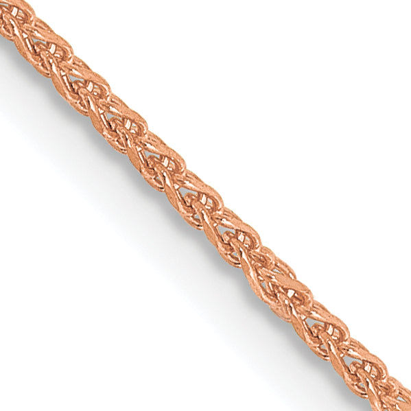 14k Rose Gold 1.25mm D/C Spiga Chain