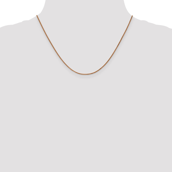 14k Rose Gold 1.25mm D/C Spiga Chain