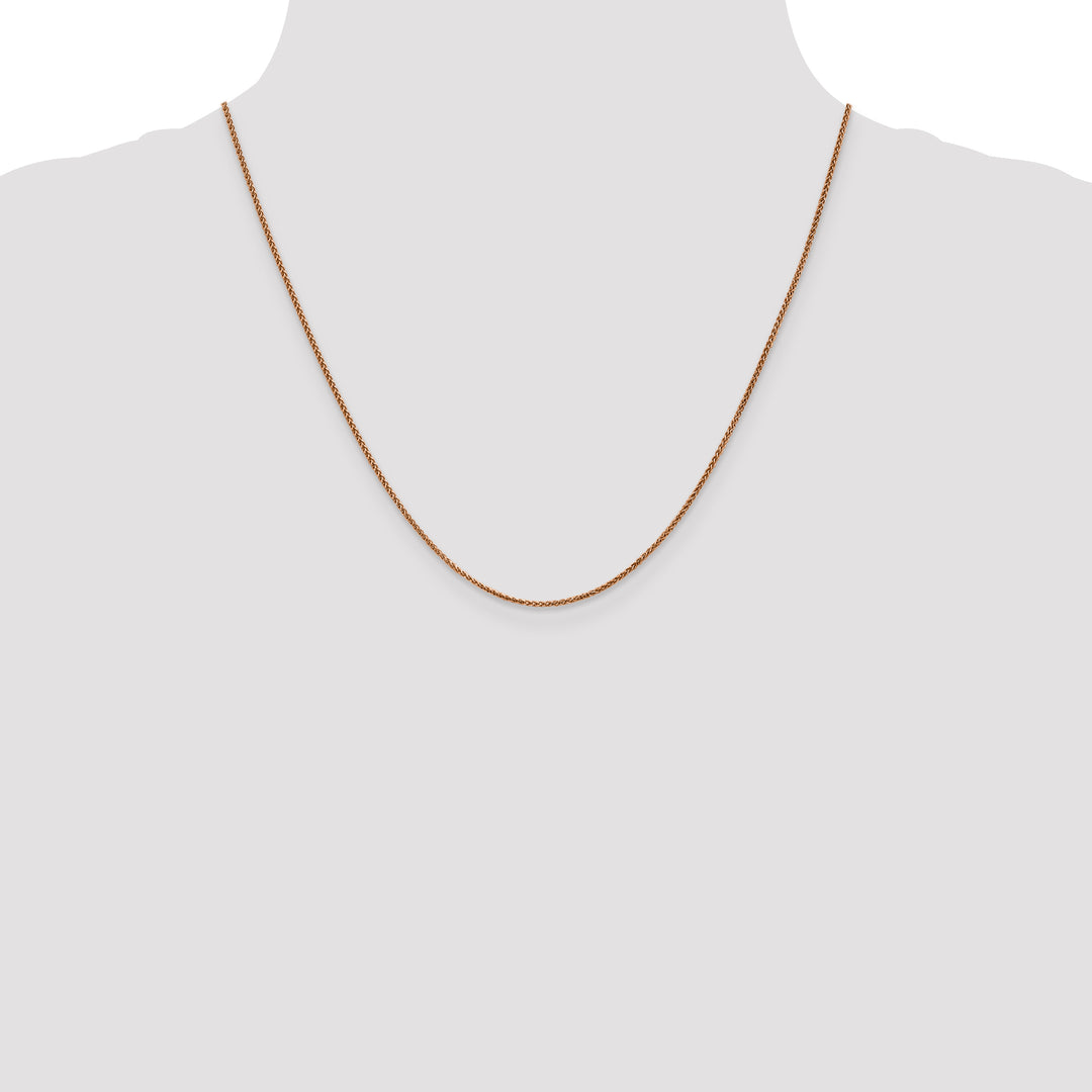 14k Rose Gold 1.25mm D/C Spiga Chain