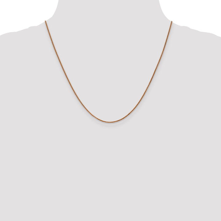 14k Rose Gold 1.25mm D/C Spiga Chain
