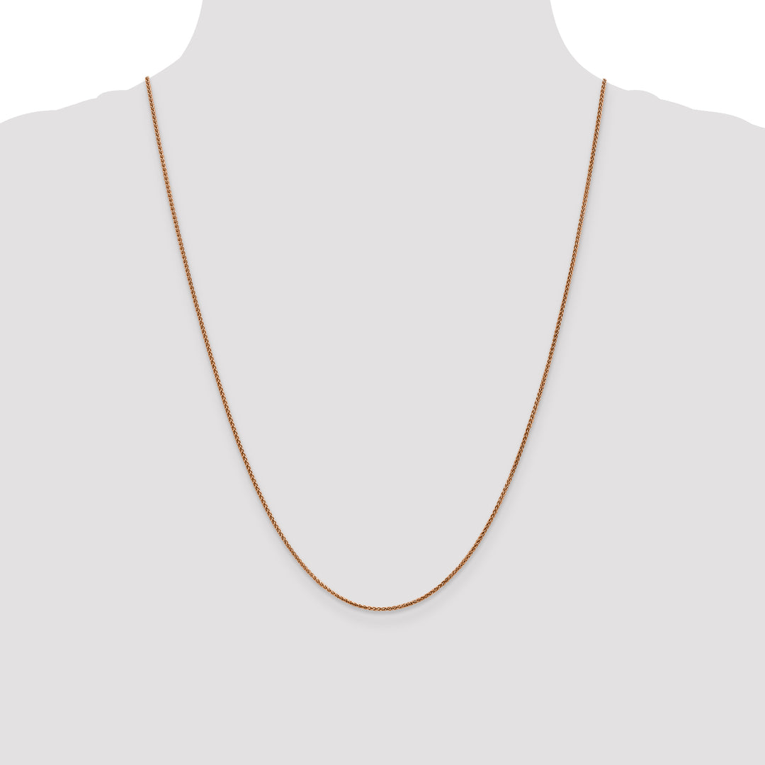 14k Rose Gold 1.25mm D/C Spiga Chain