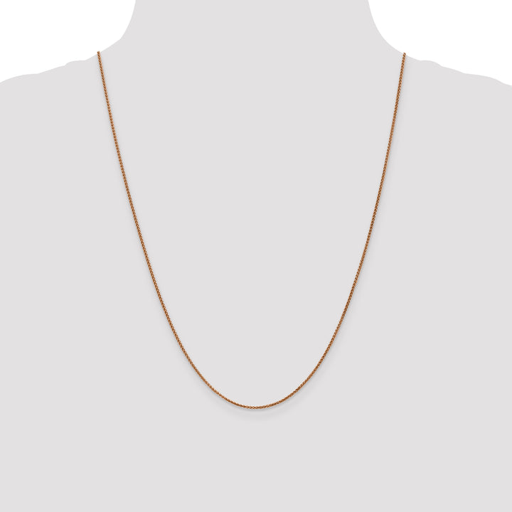 14k Rose Gold 1.25mm D/C Spiga Chain